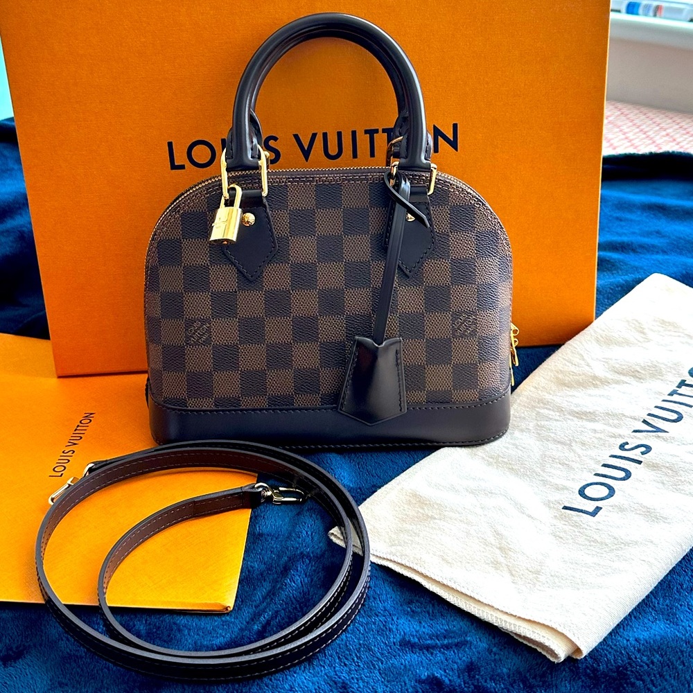 Authentic Louis Vuitton Alma BB Damier Ebene